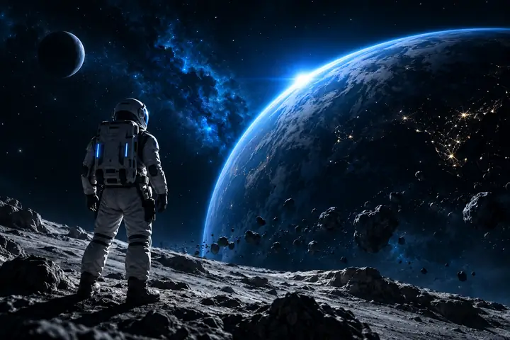 Beispielszene mit einem Astronauten