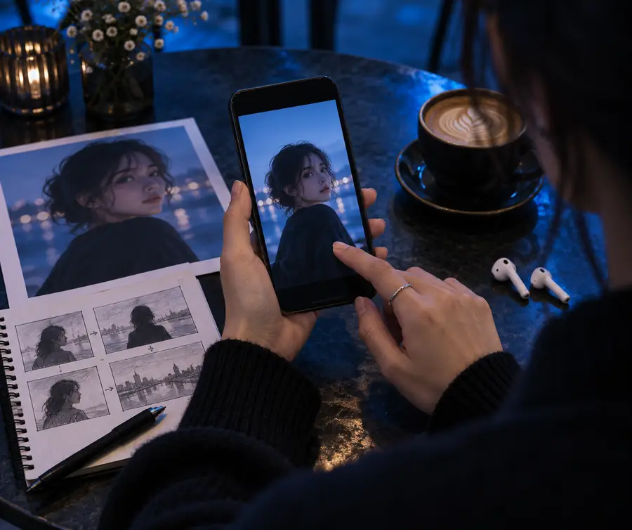 An iPhone-focused video creation workflow before generation
